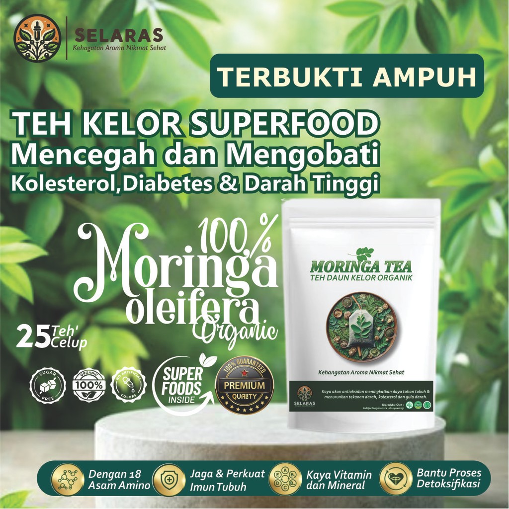 

TEH CELUP DAUN KELOR / MORINGA LEAF TEA natural organic superfood