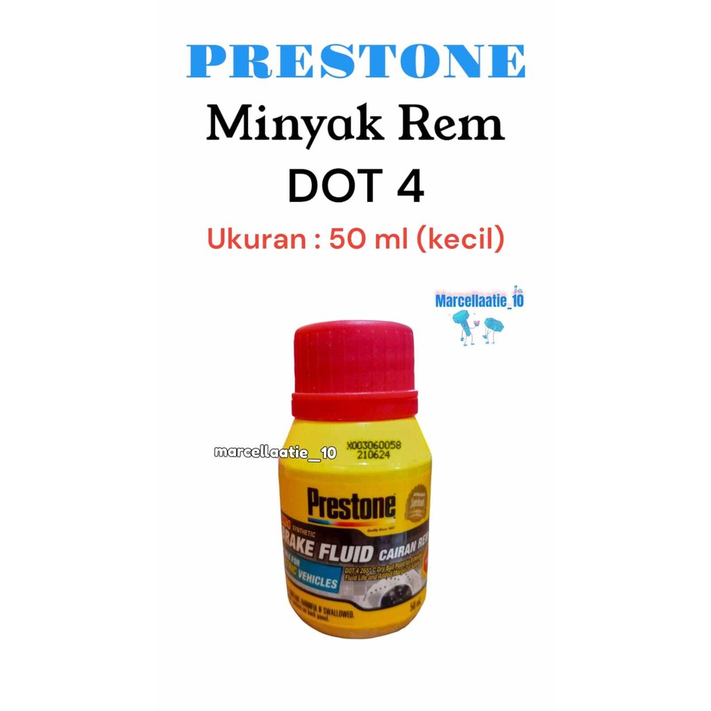 PRESTONE MINYAK REM DOT 4 50ML BRAKE FLUID DOT4 50 ML NEUTRAL NETRAL MINYAK REM MERAH MINYAK REM MOT