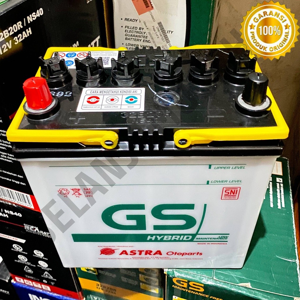 Aki Mobil GS Astra Hybrid NS40 32Ah 12V 100% Asli Astra Carry, Futura, Avanza, Xenia, Rush, Terios, 