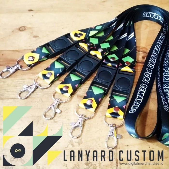 

Tali Id Card Lanyard Printing Custom 2 sisi / Kalung Lanyard Print
