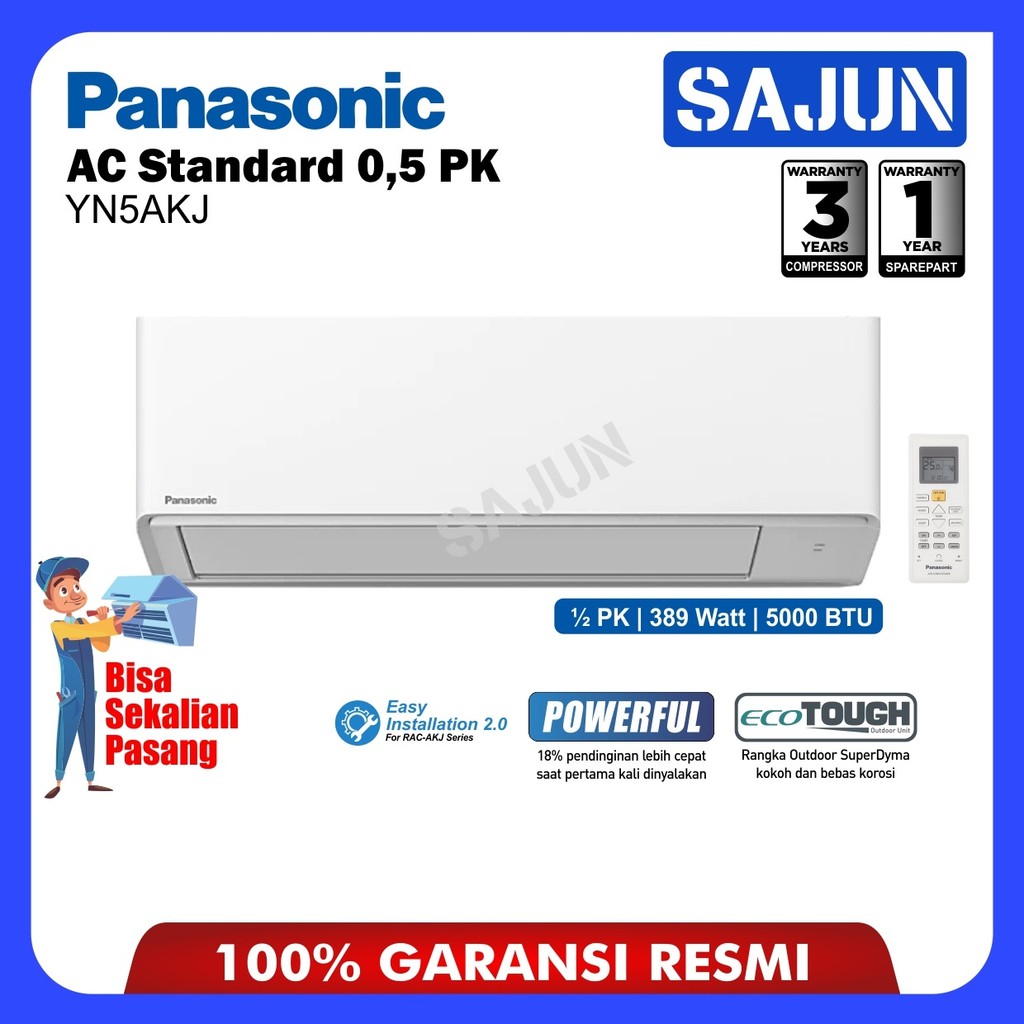 Panasonic CS/CU-YN5AKJ AC Standard [0.5 PK] / Air Conditioner 1/2 PK
