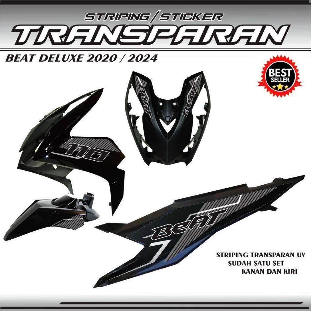 Striping uv transparan / STIKER TRANSPARAN ORIGINAL STIKER STRIPING BEAT BARU 2020 / 2024 TRANSFARAN