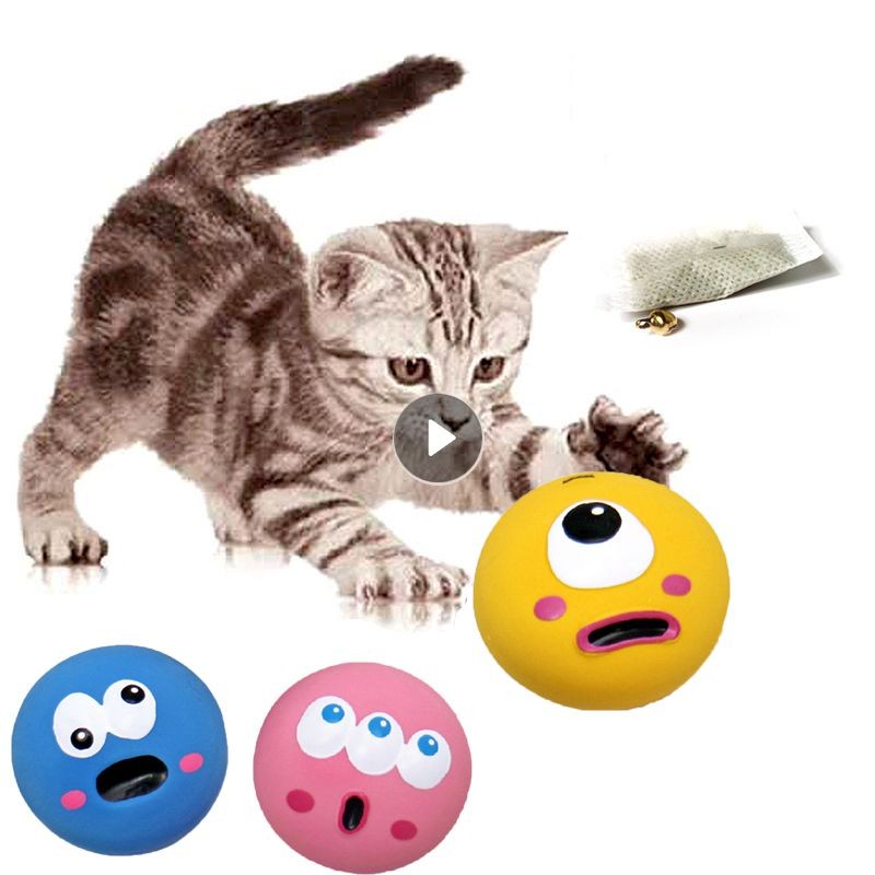 Pet Toy Ball Puppy ElasticityTeeth Ball Puppy Chew Toys Soft Squeak Rubber Balls For Small Dogs Pupp