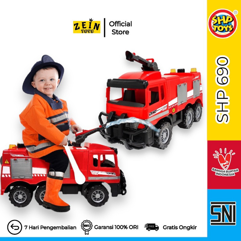 LY39S ZEINTOYS MOBIL DORONG PEMADAM KEBAKARAN SHP 690 DINO RESCUE