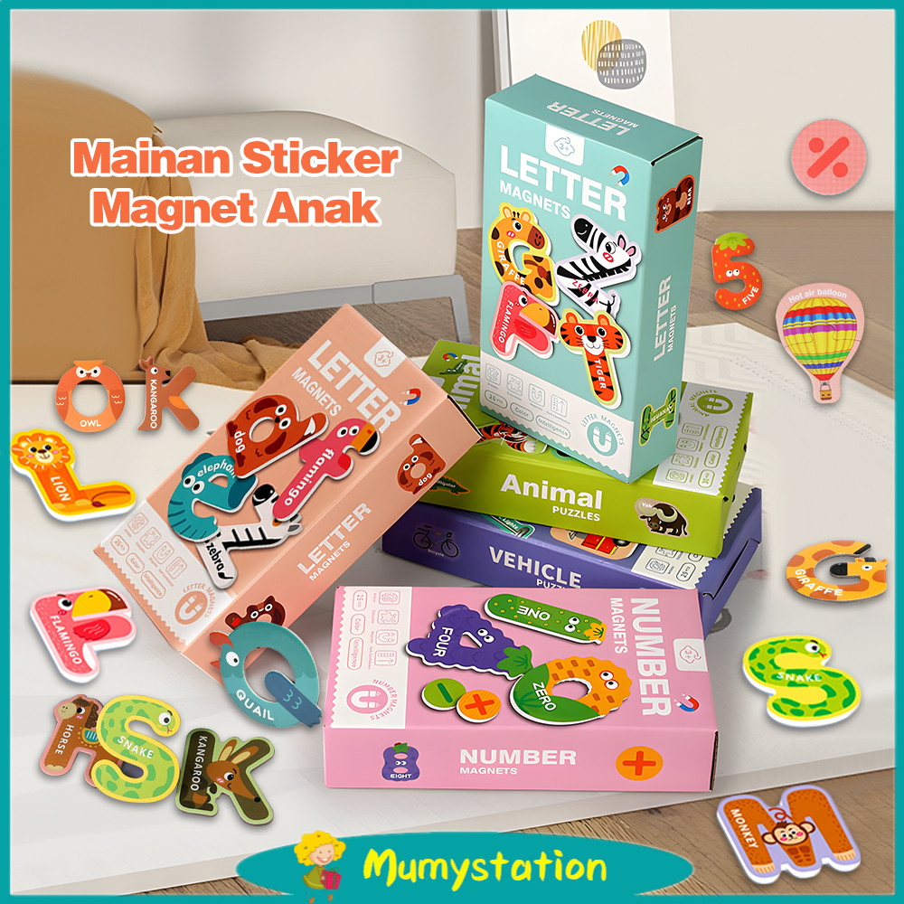 

Mumystation Mainan Stiker Kulkas Magnet Anak/Simulasi Dekorasi Kreatif Kulkas Magnetik Kartun