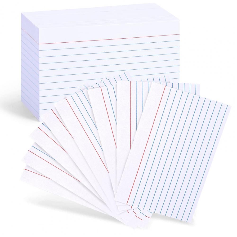 

200 Sheets Small Thick Ruled Index Cards Hanging Hole Horizontal Inner Page Message Papers Index Card Office school supplies