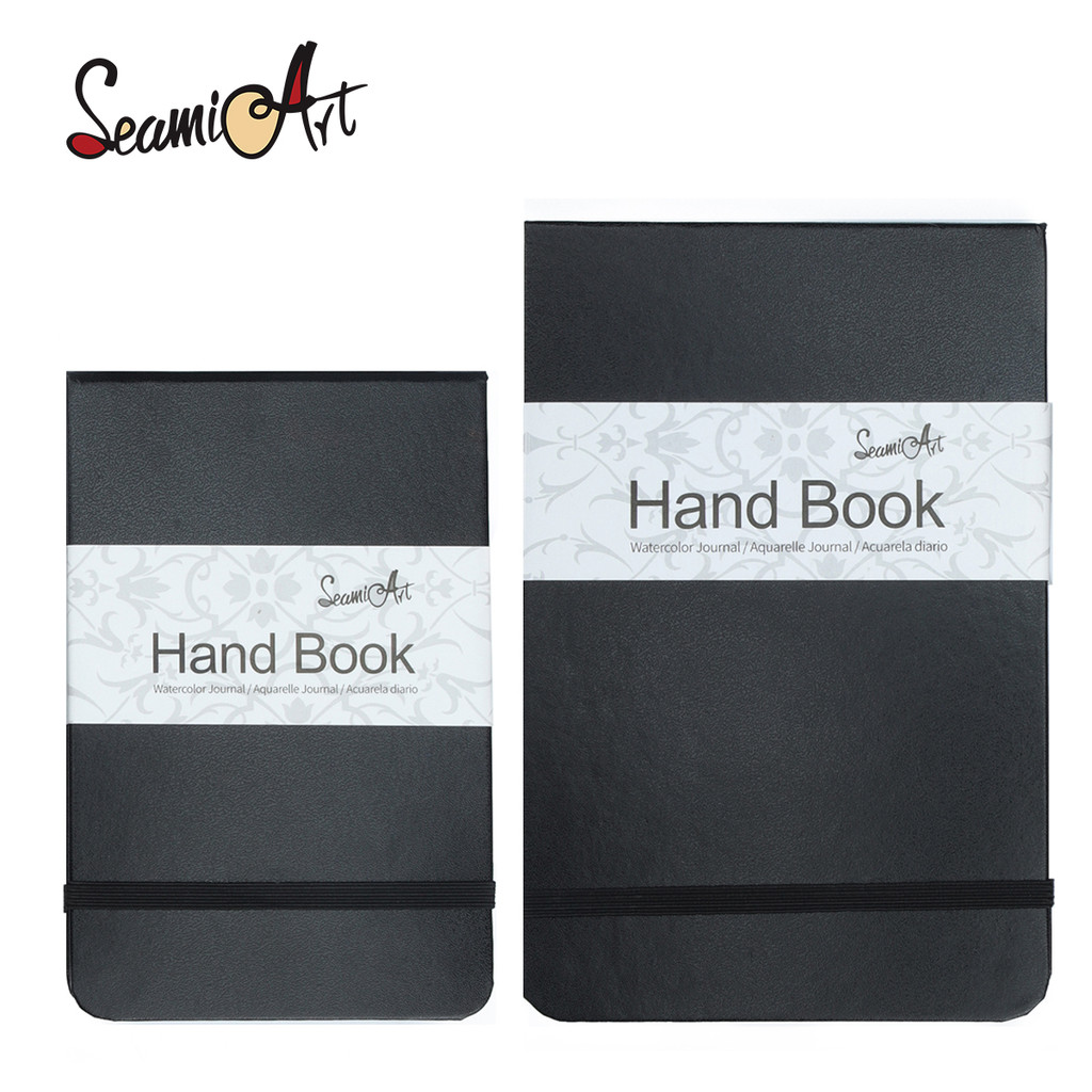 

SeamiArt A5/A6 Watercolor Notebook 300g/m 24Sheets Travel Hand Painting Notebook for Water Color Diary Student Art Supplies