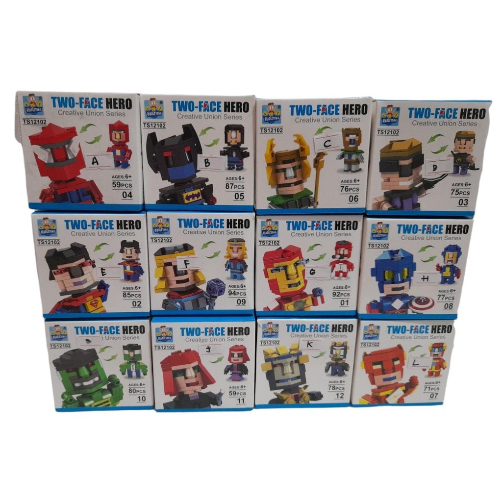 LEGO DIY ATTRACTIVE PUZZLE TWO FACE HERO SERIES MADE IN CHINA IMPORT