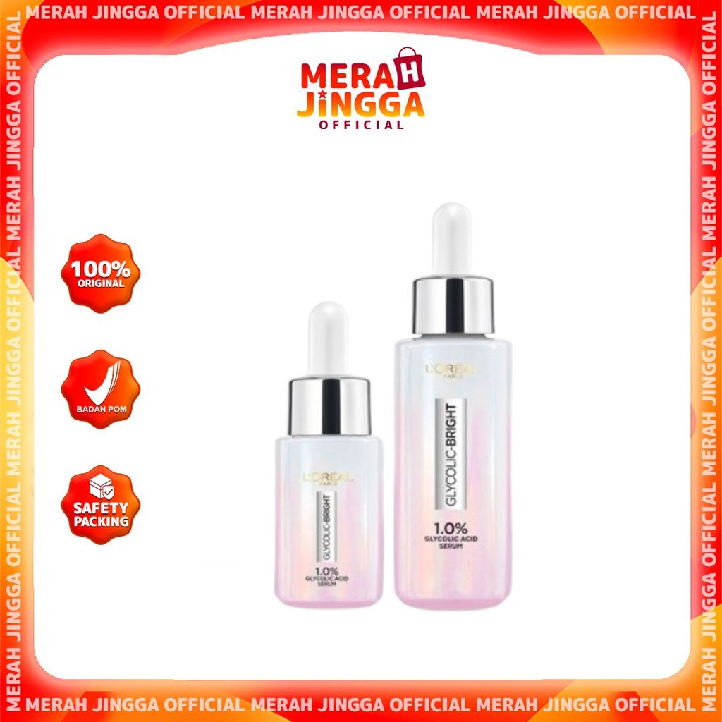L'Oreal Paris Glycolic Bright Instant Glowing Face Serum 15ml - 30ml | Merah Jingga Official