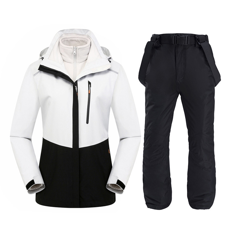 

Women Waterproof Mountain Ski Jacket and Ski Pants Winter Thicken Warm Windproof Outdoor Sports Snowboard Snow Coat Trousers
