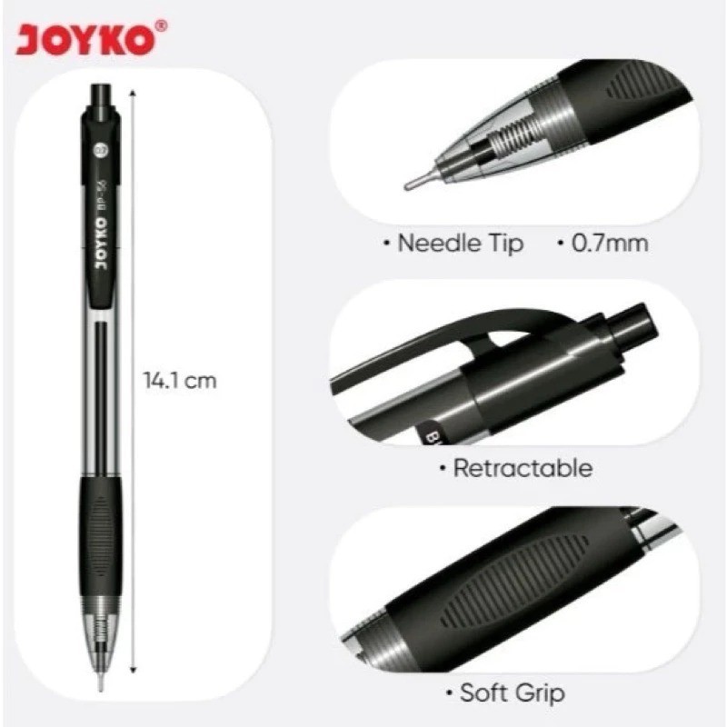 

(12 PCS) Ball Pen Pulpen Pena Joyko BP-56 0.7 mm | Pulpen Joyko 1 Pack