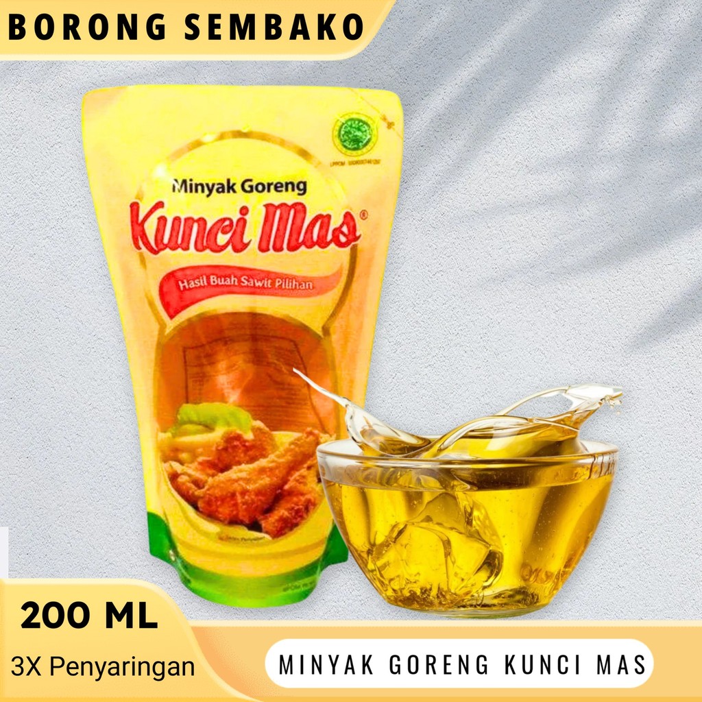 

Minyak Goreng Kunci Mas 200ml / Minyak Goreng 200ml / Kunci Mas 200ml