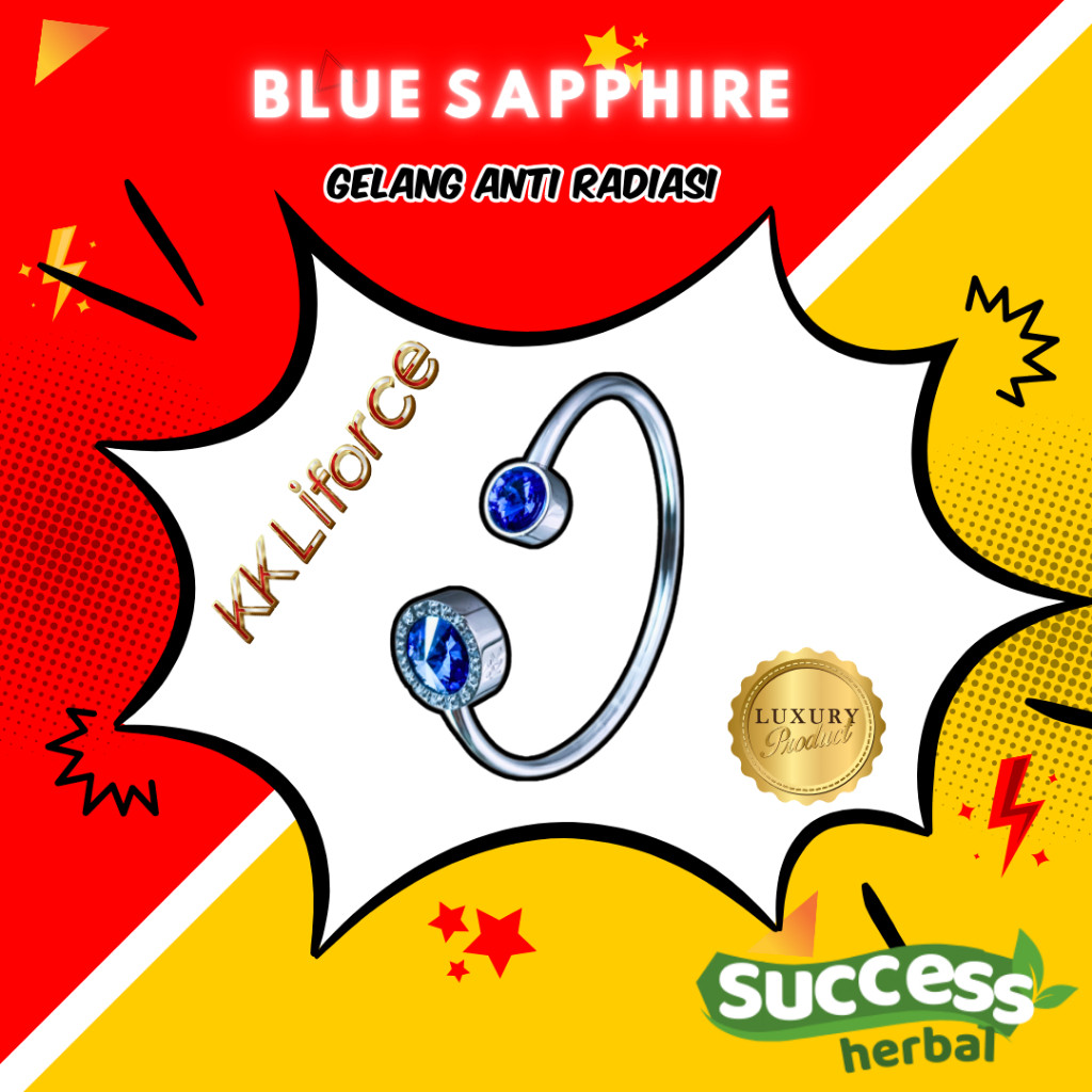 Gelang Energi Untuk Kesehatan Wanita KK Liforce KKLifeforce Blue Sapphire Bracelet  Original Asli Pr