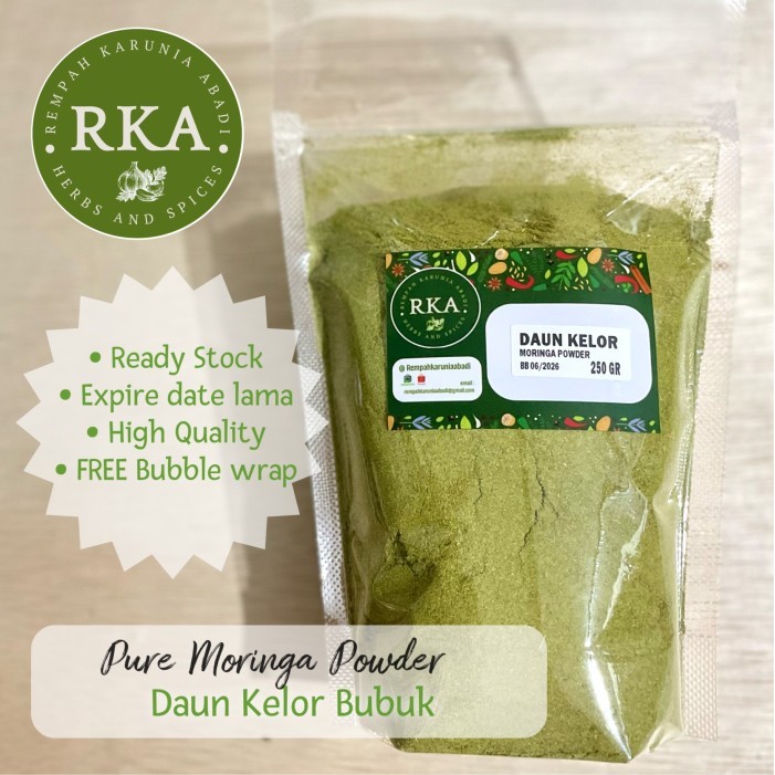 

Bubuk Daun Kelor Organik Murni 250 gr / Pure Moringa Powder Organic 250gr