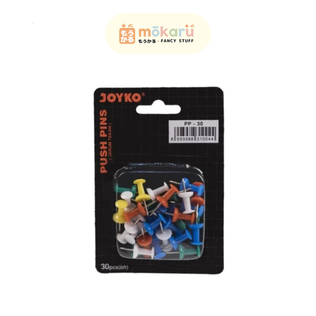 

Joyko Push Pin PP-30 / Paku Warna / Jarum Tekan Murah