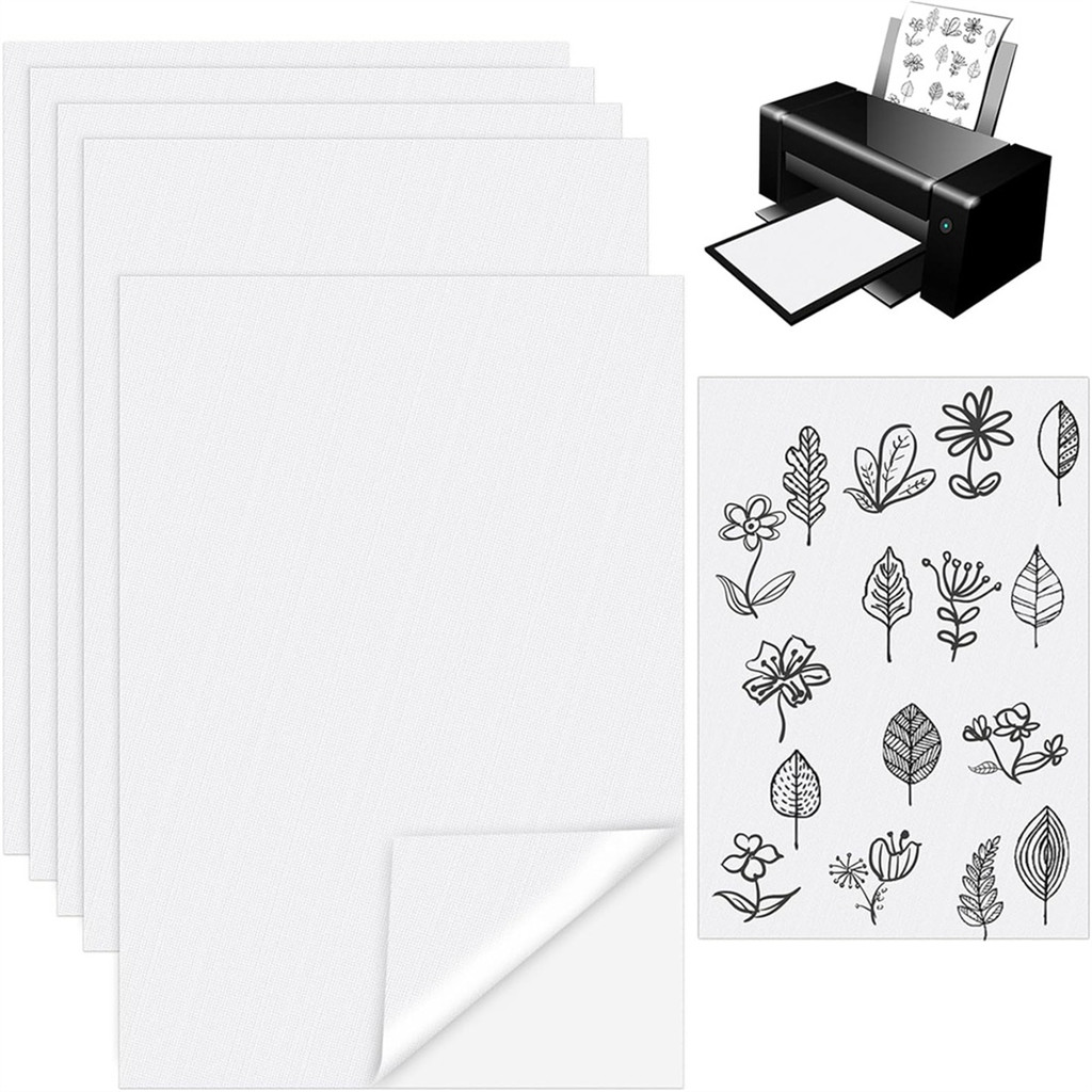 

Stick & Embroidery Paper for Embroidery Dissolvable Embroidery Transfer for Transferring Embroidery Patterns 5PCS