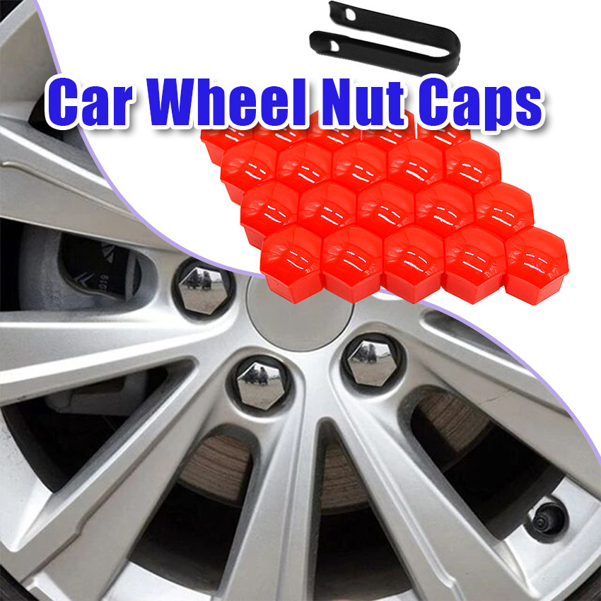 Kondom Baut Mobil 1 Set Isi 20 19/21mm Velg Mobil Tutup Baut Cover Lugnut Nilon Murah (Termasuk klip