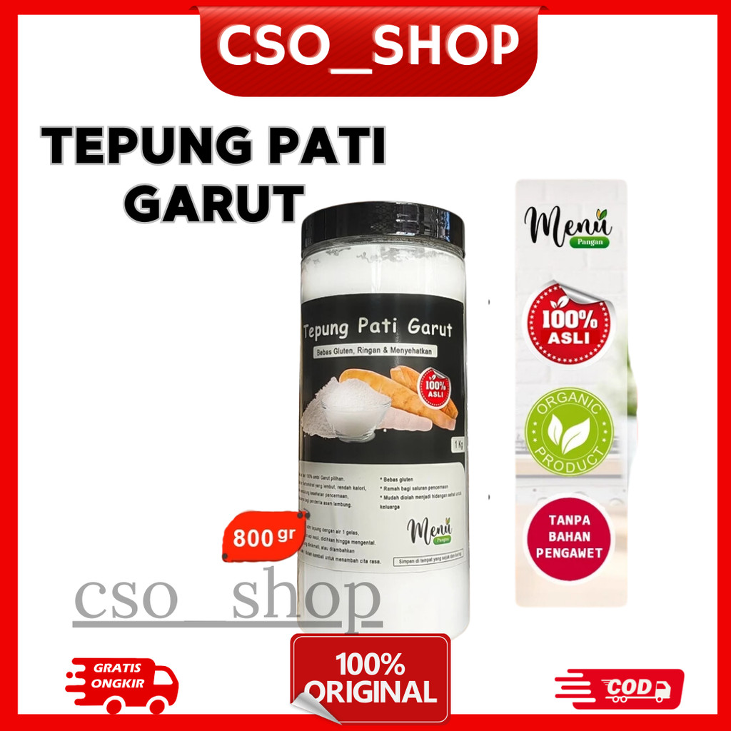 

(800 GR) Tepung PATI GARUT Asli - Tepung Putih Serba Guna - Pati Garut Aman Untuk Kesehatan