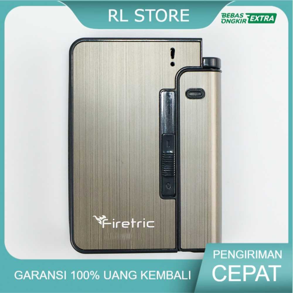 Firetric Kotak Rokok Cigarettes Case with Lighter Slot