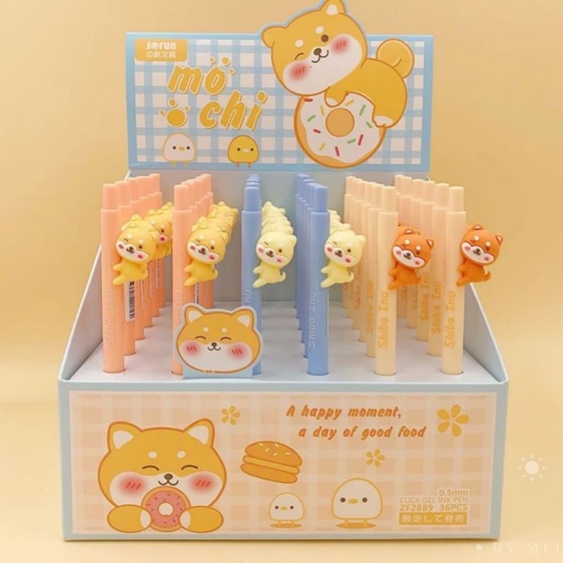 

SOFUN BALLPOINT CLICK GEL ZF2889 / Bolpen Pulpen Pena Gel Cetek Fancy Karakter Motif Shiba Inu