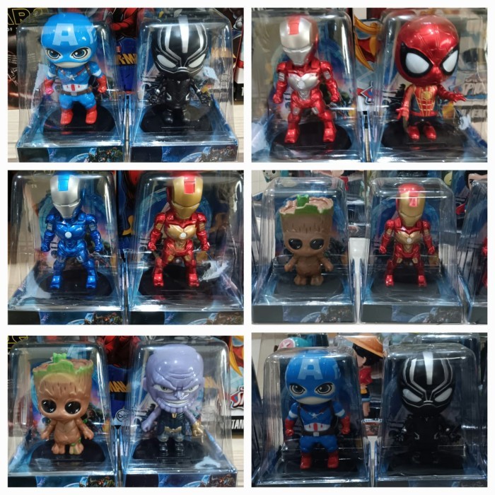 Pajangan Solar Hiasan Dashboard Mobil Superhero - Anime / Marvel / DC / Avengers - THANOS