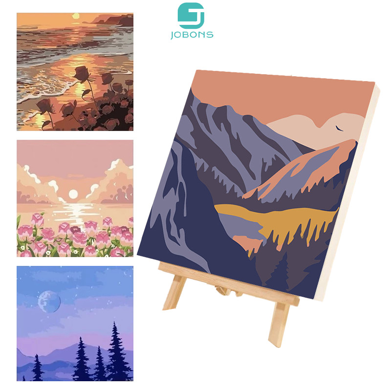 

Painting By Number Diy Scenery Kit 20x20cm Digital Aesthetic Kanvas Digital Painting