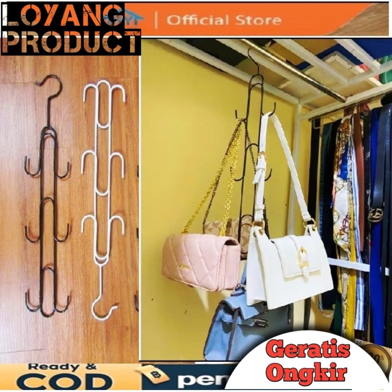 LP - Hanger tas besi gantung/Gantungan hanger tas multifungsi serbagunaTerlaris/GantunganTas