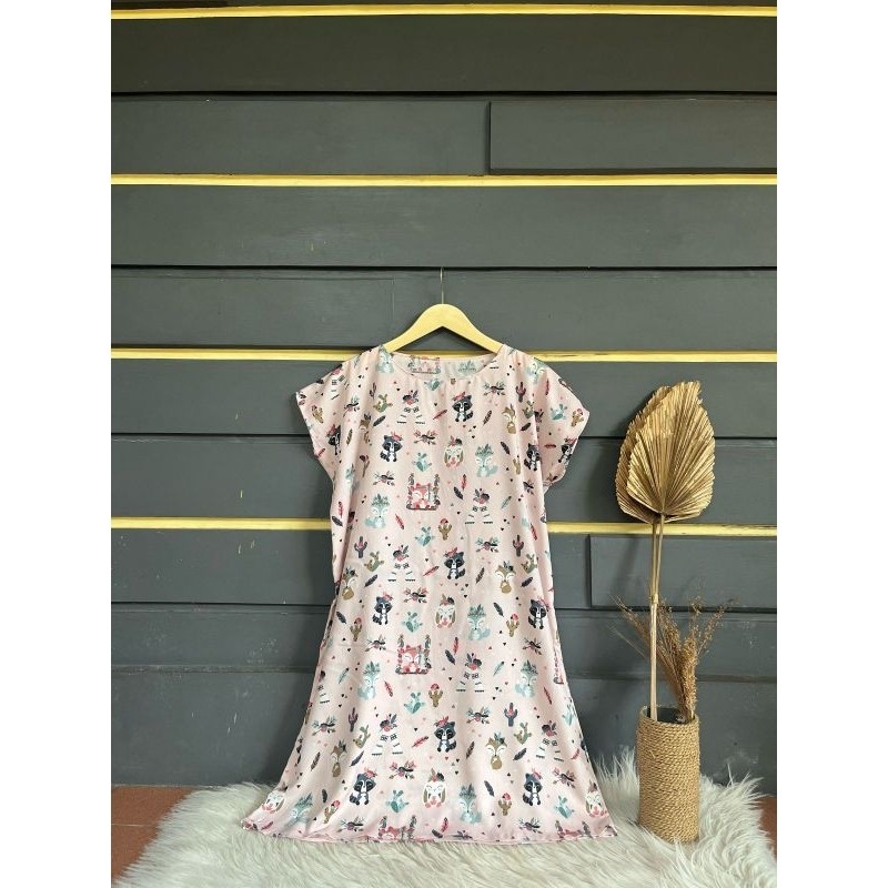 Daster Long selutut Grosir Murah Konveksi Tasikmalaya Daster 30 ribu Selutut Non Busui dress wanita