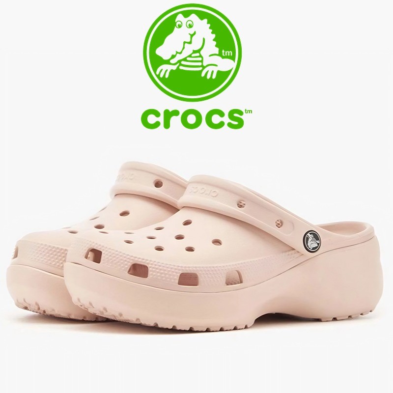 [COD] 100% ORIGINAL CROCS UNISEX CLASSIC PLATFORM CLOG Sandal Crocs Wanita Classic Clog- Quartz