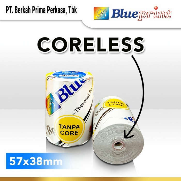 

best -Kertas Thermal / Kasir / Struk PPOB BLUEPRINT 57x38 1 Pack Isi 10 Roll
