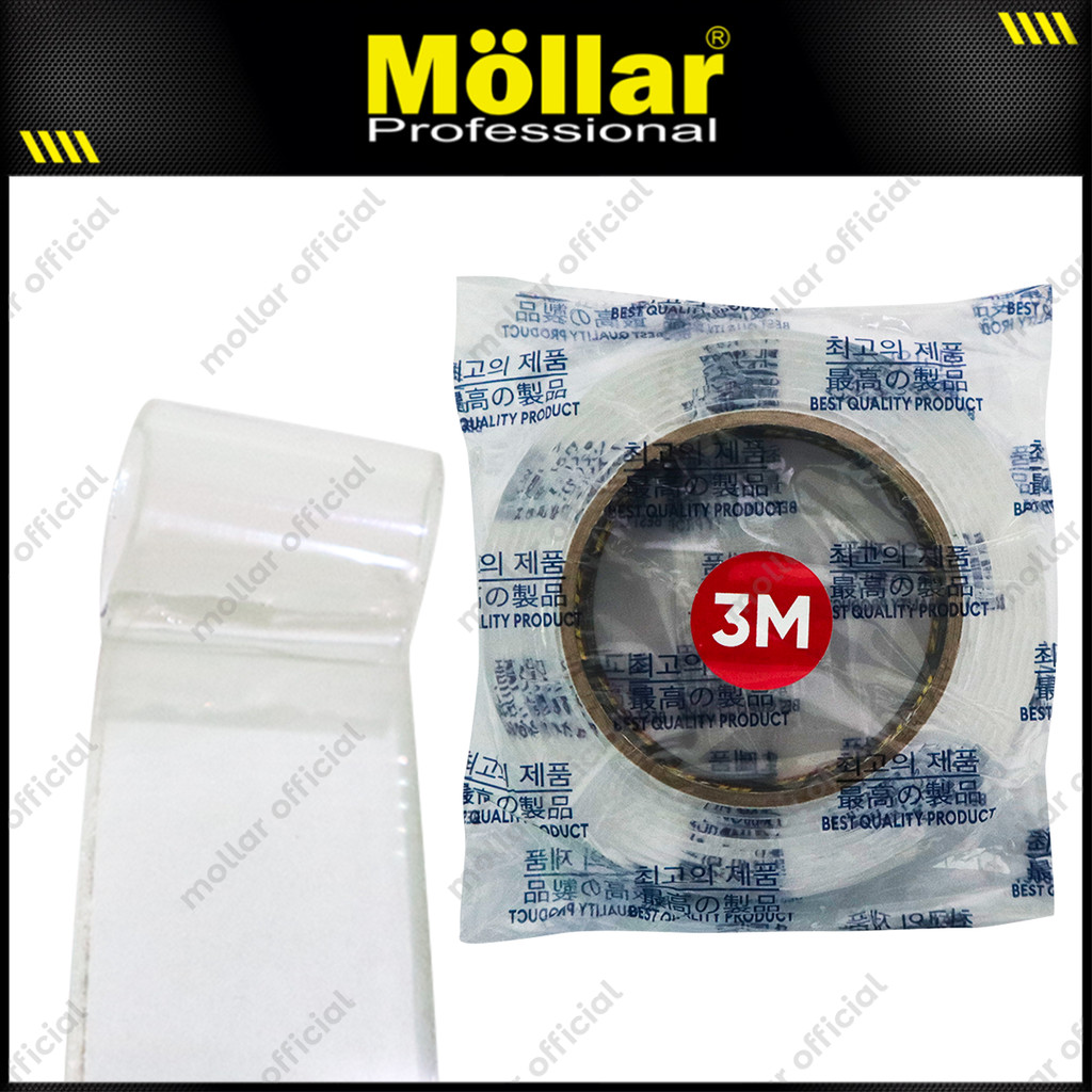 

BLITZ Double Tape Nano Bening 3 meter Dobel Tip Transparan Selotip Lem Isolasi Kuat