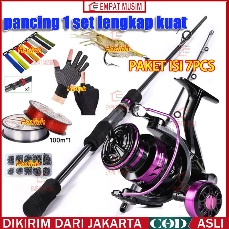 Set Pancing 1.8m/2.1m Joran Pancing 1000-4000 Reel Pancing 150M Senar Pancing Umpan Combo pancingan 