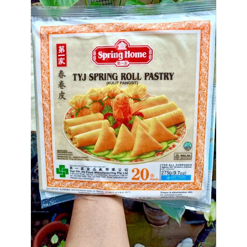 

TYJ Spring Roll 275 Gr / Kulit Pangsit TYJ / Spring Home -BEST SELLER-