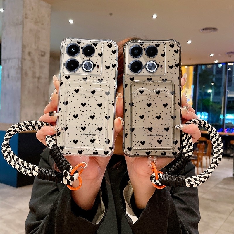 ForInfinixHot504G phone case 8/Smart/12 cartoon Play lanyard NFC protective cover Notetpu40 couple P