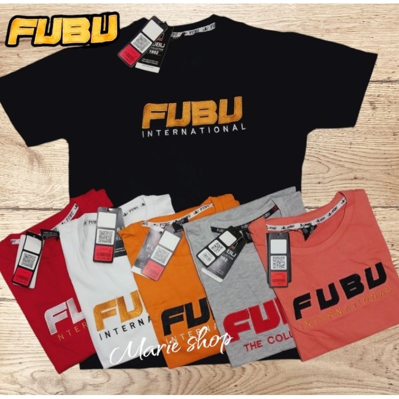 kaos FUBU Mens TShirt Branded Overrun Original Design High Quality Cotton Fashion Unisex Tshirt [COD