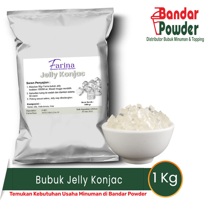 

Jelly Konyaku Powder Plain 1kg - Bubuk Topping Minuman - Bandar Powder