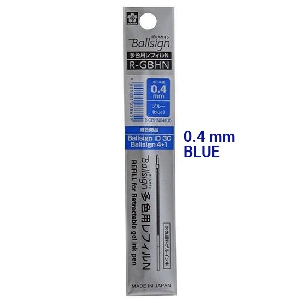 

Gramedia Surabaya - Sakura Ballsign ID 3C Multipen Ballpoint Gel Pen Retractable REFILL BLUE /RGBHN04-36