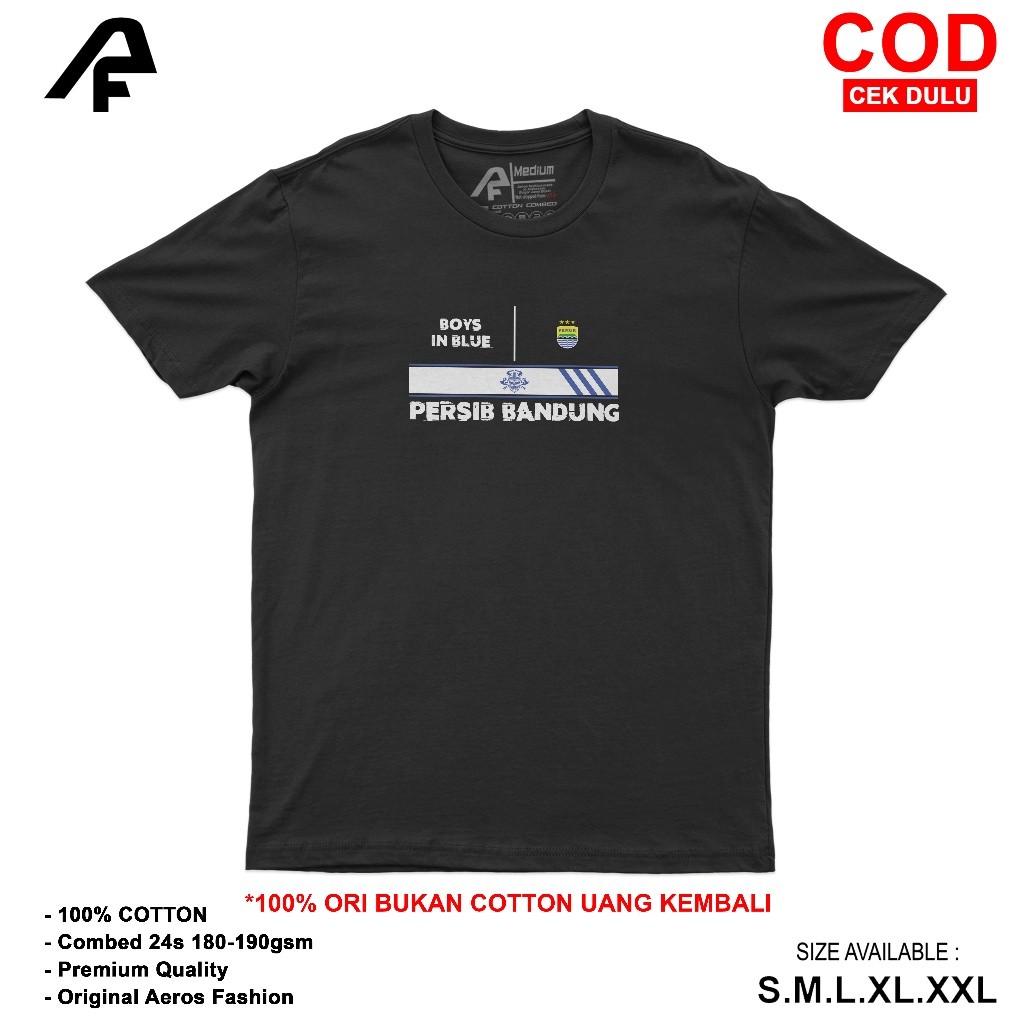 Kaos Persib Bandung 1919 Boys In Blue Tshirt Football Cotton Combed 24s Unisex