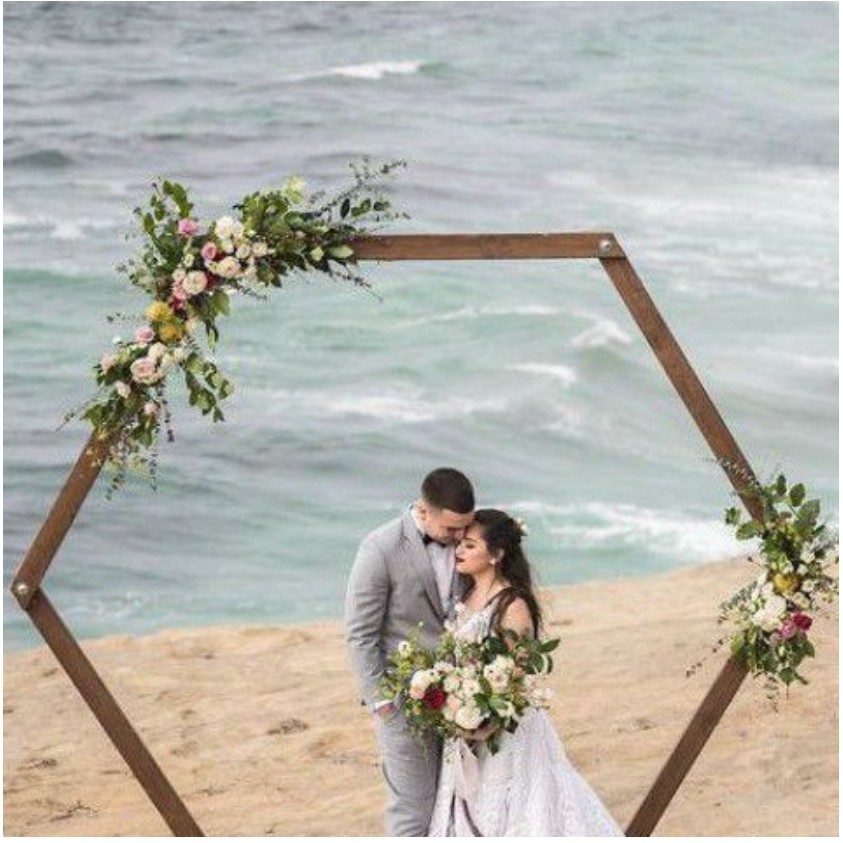 GANDISUARTINILARISSHOP Backdrop Hexagon for wedding type 01