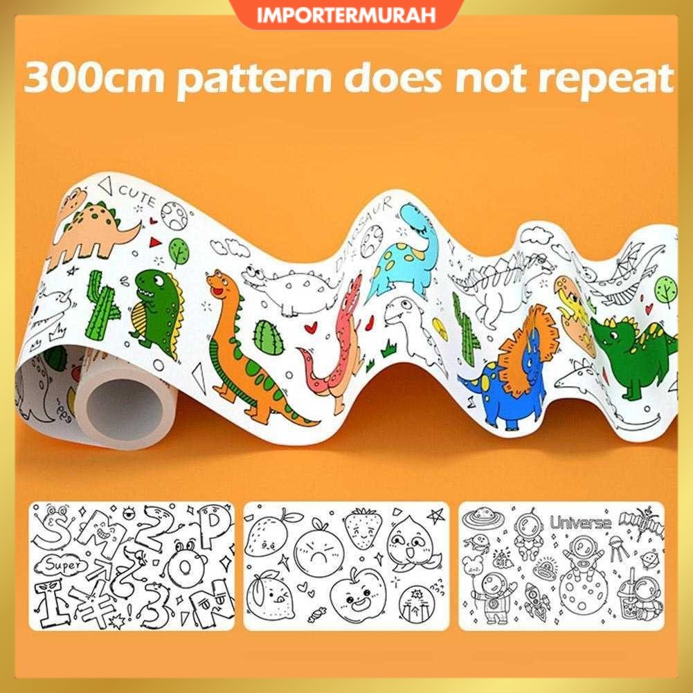 

Kertas Mewarnai Tempel Dinding Drawing Paper Roll 300cm - AM-33