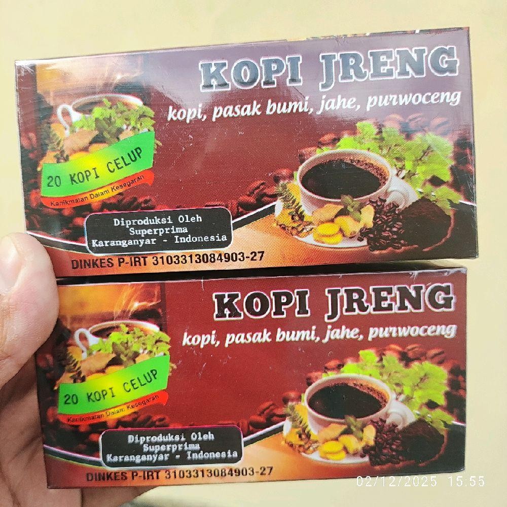 

promo 2 pcs Kopi Jreng Stamina Isi 20 kantung Kopi Celup dengan Jahe, Pasak Bumi, dan Purwoceng - Gula, Robusta, Coffee herbal pria dewasa greng jos mantap hitam jantan Bubuk Instan Air