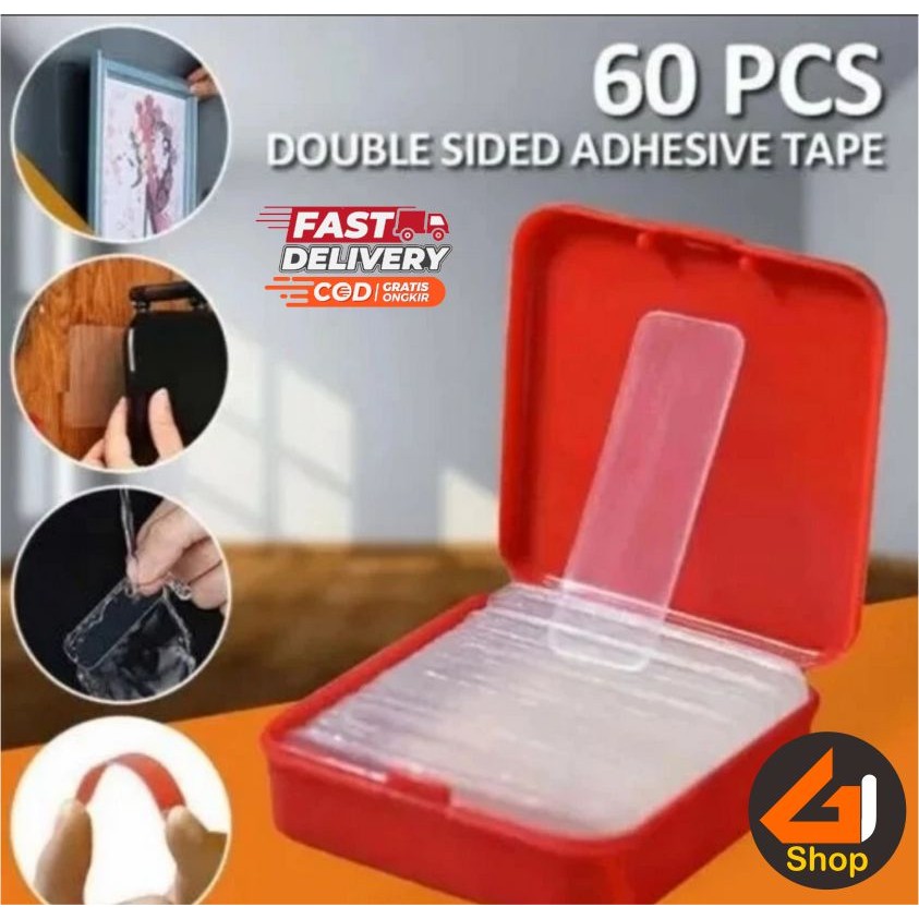 

Perekat Double Tape Mini Isi 60 Isolasi 2 Sisi Lem Glue Sticker Tempel Serbaguna