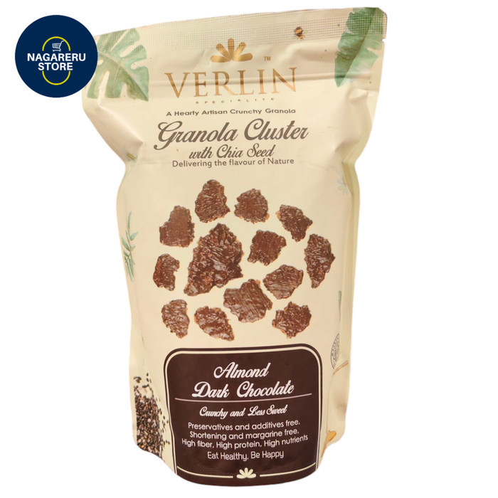 

Verlin granola cluster with chia seed almond dark chocolate 150gr
