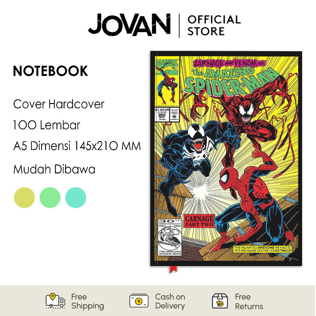 

Notebook Hardcover Custom Spider-Man 23 Buku Tulis Catatan Note Agenda Planner Jurnal Diary Notebook Anime