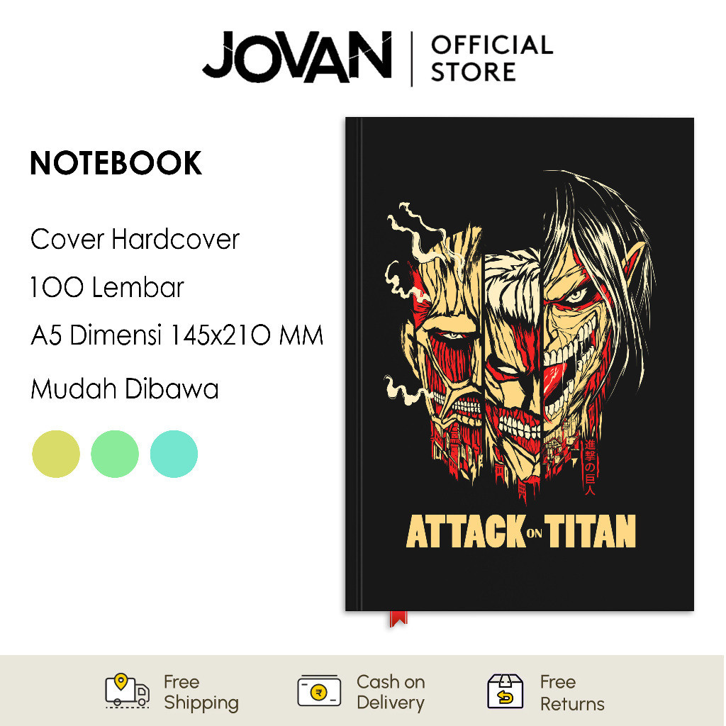

Notebook Hardcover Custom Attack On Titan 1 Buku Tulis Catatan Note Agenda Planner Jurnal Diary Notebook Anime
