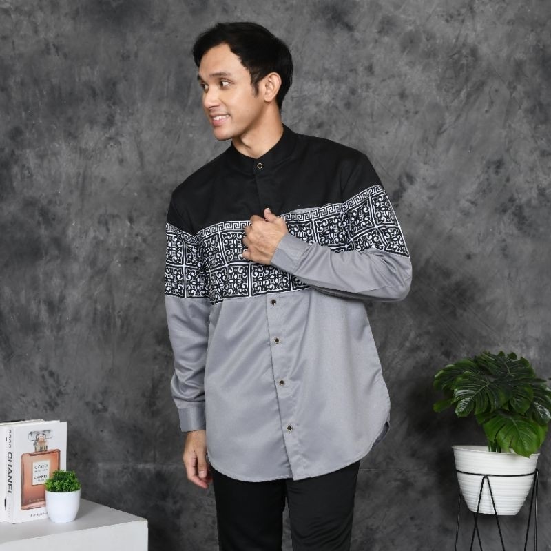 BAHAN ADEM / Kemko Lengan Panjang Guapo Motif Songket/Qurta guapo/Kurta Pakistan/Baju koko pria/Baju