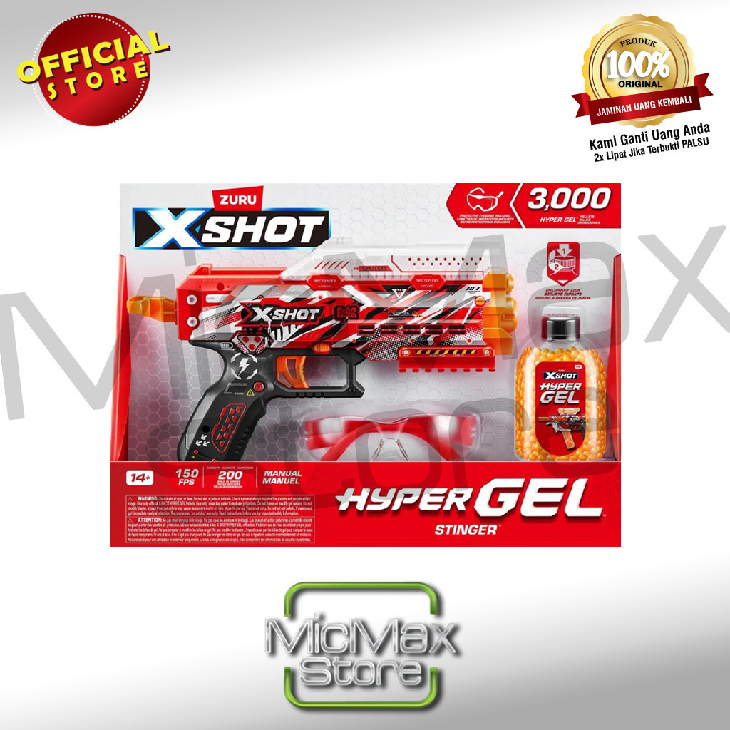 Promo Zuru Xshot X Shot Hyper Gel Stinger Blaster 36728 Termurah
