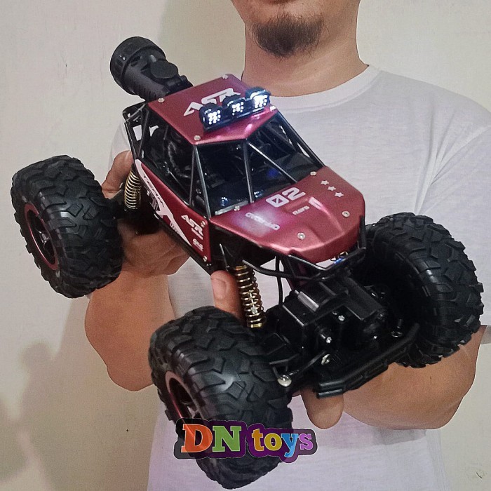 ZM Mobil Remot Control Rc Rock Crawler 4 WD Scale 1:14 Remot Kontrol - ASR MERAH 4 WD