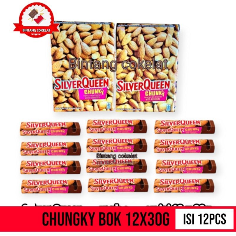 

Classica2106 Silverqueen Chunky Chocolate 26G Isi 12Pcs Snack Coklat Box Cokelat Batangan Original