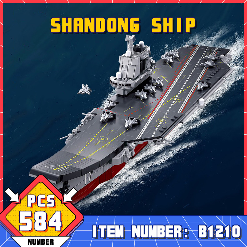M38-B1210 Modern Military Weapon Model Shandong Aircraft Carrier Battleship   inese Military Weapon 